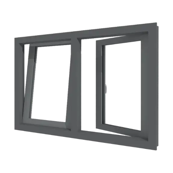 Draaikiepraam 2 vakken | aluminium