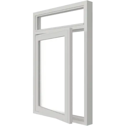 Draairaam met bovenlicht | 2 vakken